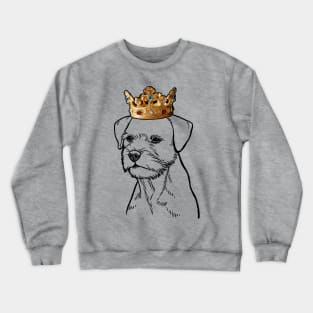 Border Terrier Dog King Queen Wearing Crown Crewneck Sweatshirt